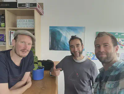 The masterminds behind the 360° IRS: Christoph Nick (c-Studios), Lukas Thorsson (filmflow), Dr. Matthias Beyer (Isodrones)