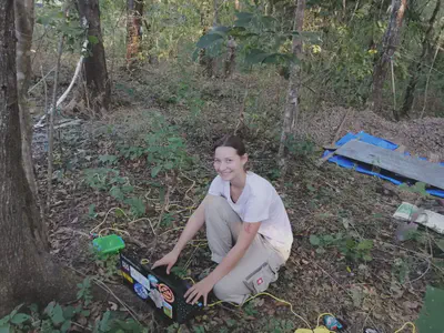 Mareike learnt a lot about data loggers during her time....and digging!!! ;)